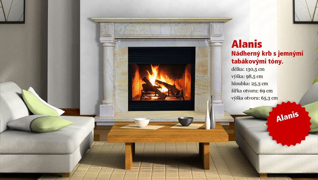 Mramorový krb Alanis